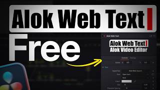 This FREE Plugin Adds a Blinking Cursor to Text in DaVinci Resolve! (Alok Web Text)