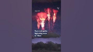 Rare red sprite lightning seen in Tibet