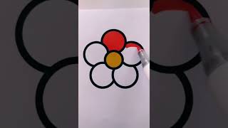 simple flower coloring drawing #shorts #short #coloring #drawing #flowers #flower #animation #art
