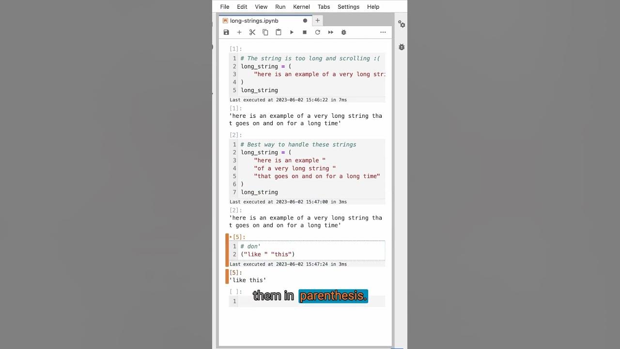 Nicer multi-line strings in python - YouTube