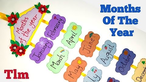 Months of the year tlm || months of the year project|| how to make months of the year wall hanging