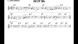 All of me - Play along - C version