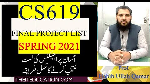 CS619 Final Project Spring 2021, List of Easy Projects Spring 2021 | How to Select CS619 Spring 2021