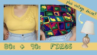 Thrift & Antique Store Haul + Try On | 80s, 90s Clothes + Vintage items