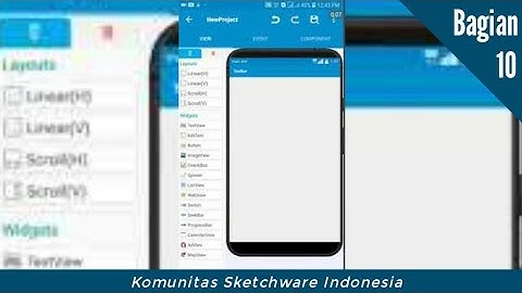Cara pindah Layout atau activity di Sketchware | tutorial sketchware dari nol | bagian 10