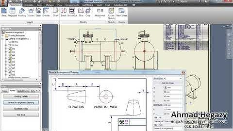 3D pressure vessel design software, Drawings GA and Saddles