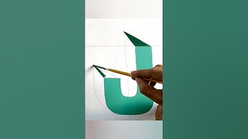Easy Tricks to Write 3D Letter J in Simple Steps 🖌️🎨 #shorts #short #shortsfeed #3dart #nbartworks