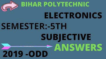 Television Engineering 2019 (ODD)