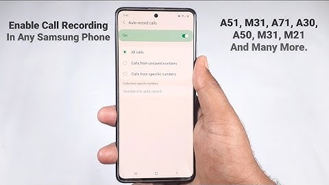How to Record Calls in Samsung A51 | Official Call Recording in Any Samsung Phone India !!