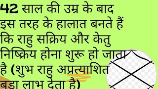 42 वर्ष की आयु के बाद राहु सक्रिय और केतु निष्क्रिय होता है, राहु अचानक लाभ देता है