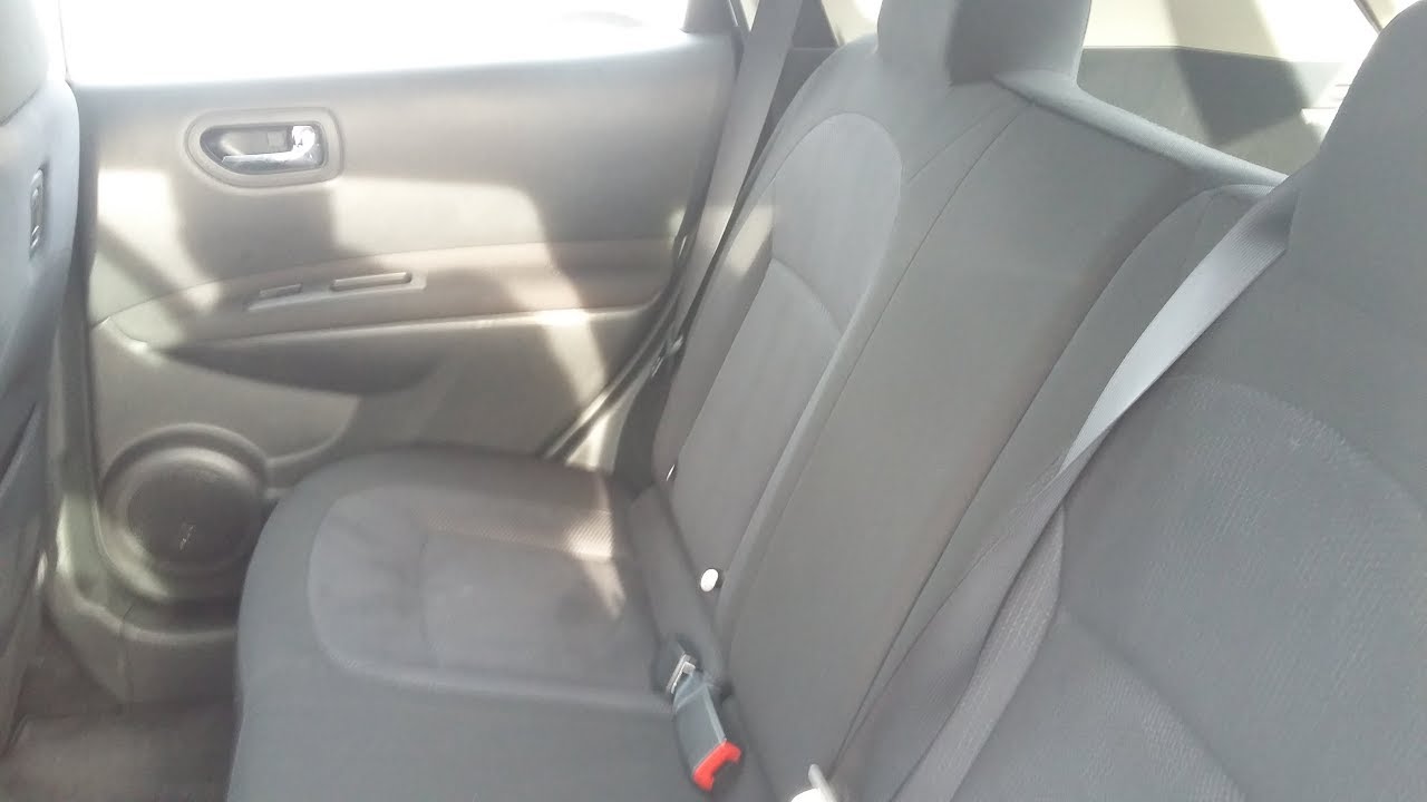 How To Fold Down Back Seats on a 2014 Nissan Rogue S - YouTube