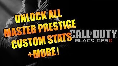 Black Ops 2 "Unlock All" Recovery (Master Prestige, Diamond Camo & MUCH MORE)