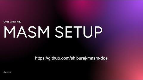 MASM + DOSBox Setup Tutorial