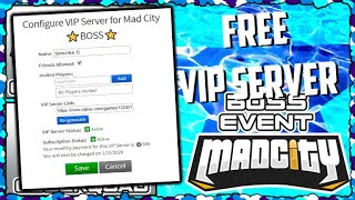 Free Vip Server Mad City Roblox Youtube - free roblox mad city vip server link desc youtube