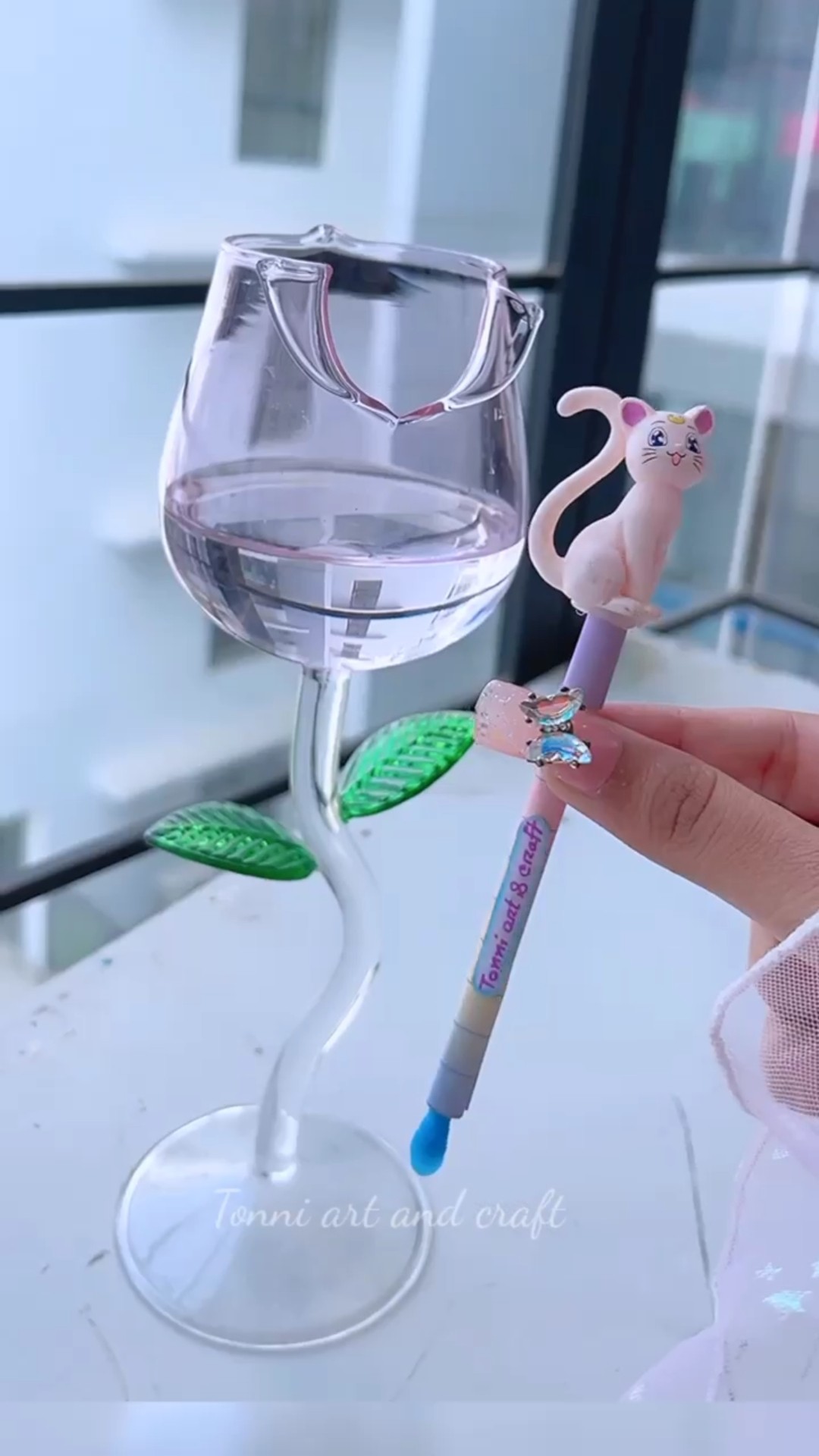 DIY Mobile touch pen ?️ Very easy to make #shorts #tonniartandcraft #craft #love #diy #art