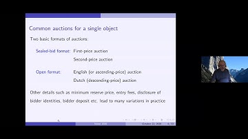Sushil Bikhchandani Lecture on the 2020 Nobel Prize in Economic Sciences