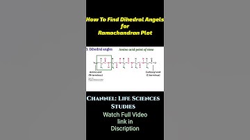 Find Dihedral Angels For Ramachandran Plot | Biochemistry | #shorts