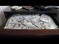 Counting 100 Dollar bills - stacks of money counting!