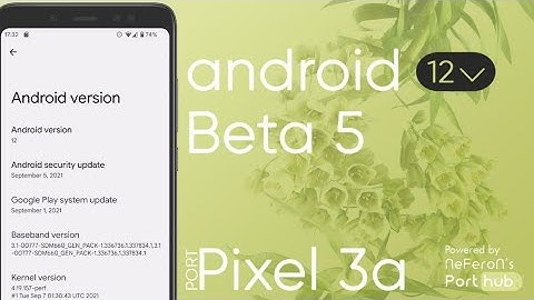 Android 12 Beta 5 Redmi Note 5 Pro (Pixel 3A)