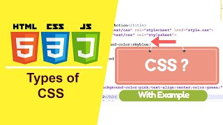 Type of CSS in Hindi with VS Code | Html CSS JavaScript Tutorial in Hindi