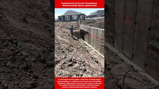 Professional Concrete Foundation Waterproofing Spray Application