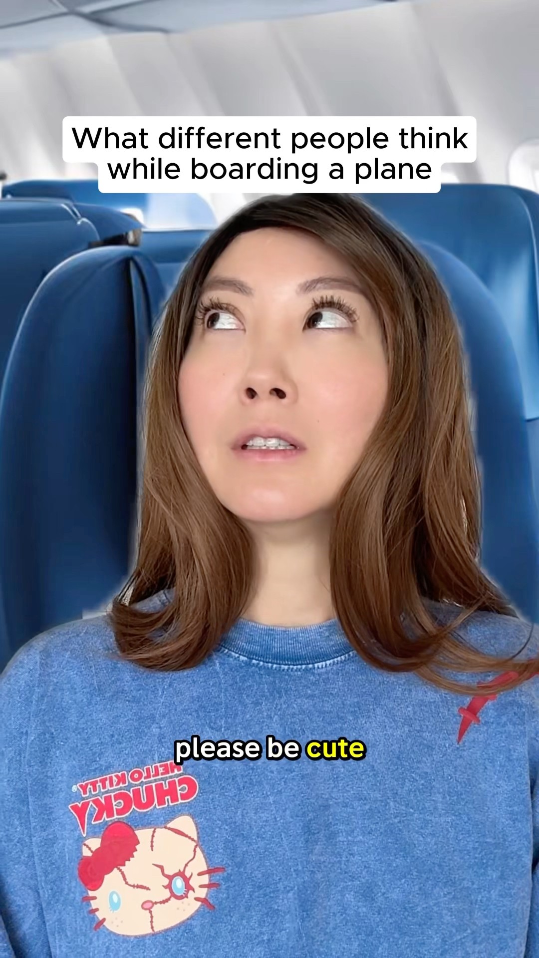 What different passengers are thinking on a plane ?