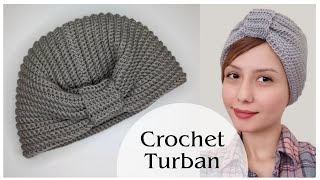 Crochet *turban* hat tutorial/ (easy for beginners)