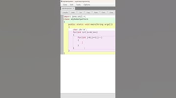 print two types of alphabet triangle pattern in java...........