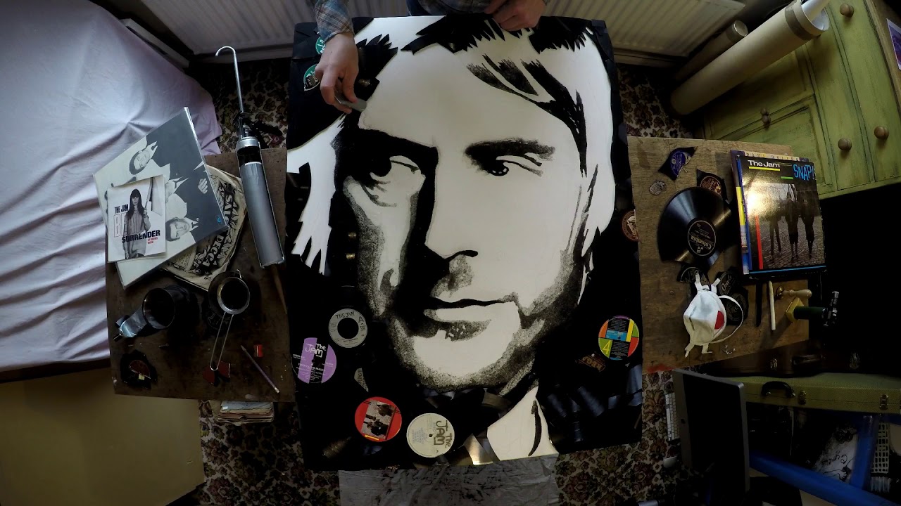Paul Weller Time Lapse Art Portrait by Ben Riley