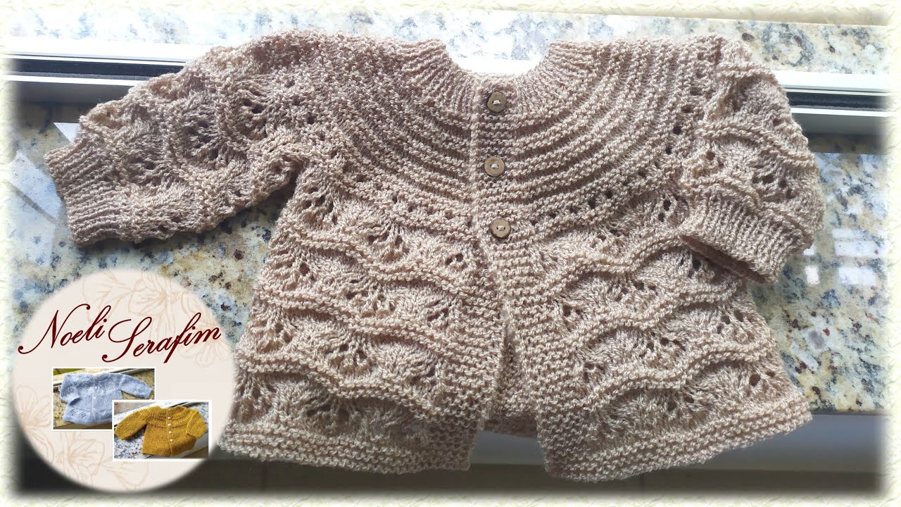 CASAQUINHO DE TRICÔ GRANDE AMOR DE 3 A 6 MESES