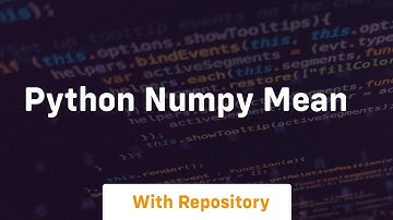 python numpy mean