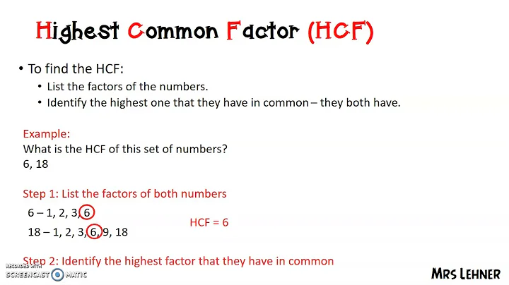 Highest Common Factor