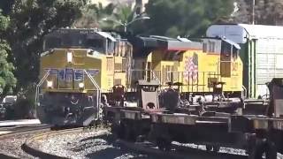 UP 8929 empty autoracks south (long) [HD]