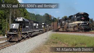 Classic NS EMD's and a Heritage Unit on the NS Atlanta North District by RailScapes - Trains & Travel 435 views 6 years ago 9 minutes, 34 seconds