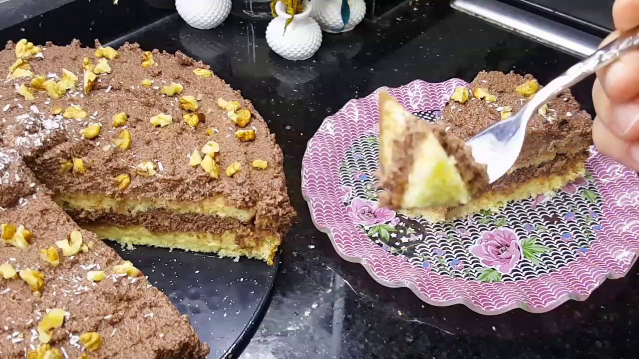 Kremalı pasta 💙 Anne pastası 💙 YouTube