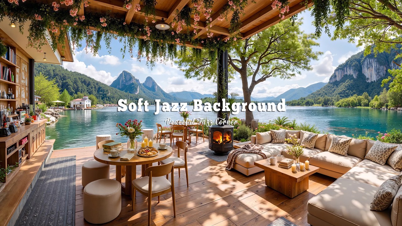 Soft Jazz Background Music To Chill Out | Calm Spring Ambience With Nature Therapy For Up Mood