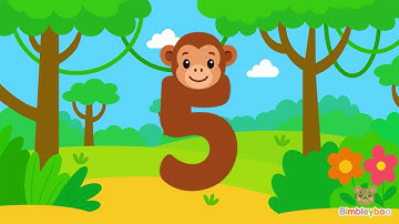 Monkey Number Song | Learn Numbers 1 to 10 | Fun Counting Song for Kids & Toddlers | Bimbleyboo