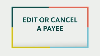 OlyFed Digital Banking // Bill Pay: Edit or Cancel a Payee