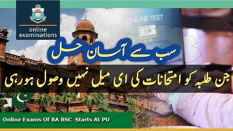 For Students not Getting Exam EMAIL 🔥 |Punjab University Online Exams 2020 - BA/BSC Exam