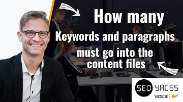 How many keywords and content must go into the content files
