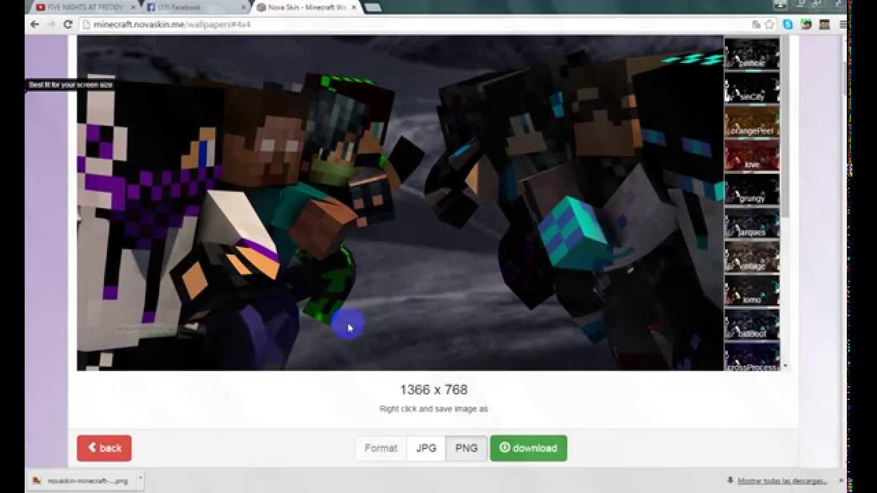 Como Crear Un Wallpaper de Minecraft novaskin YouTube