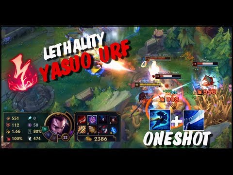 Lethality Yasuo URF Montage #1 - LETHALITY YASUO BROKEN?ONESHOT - League Of Legends Best Yasuo plays