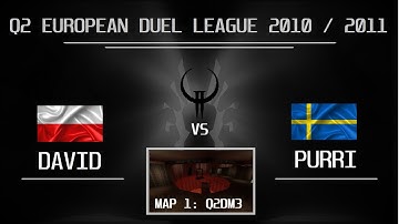 Quake2 EDL #9 GRAND FINAL | David vs PURRI - 1st map q2dm3