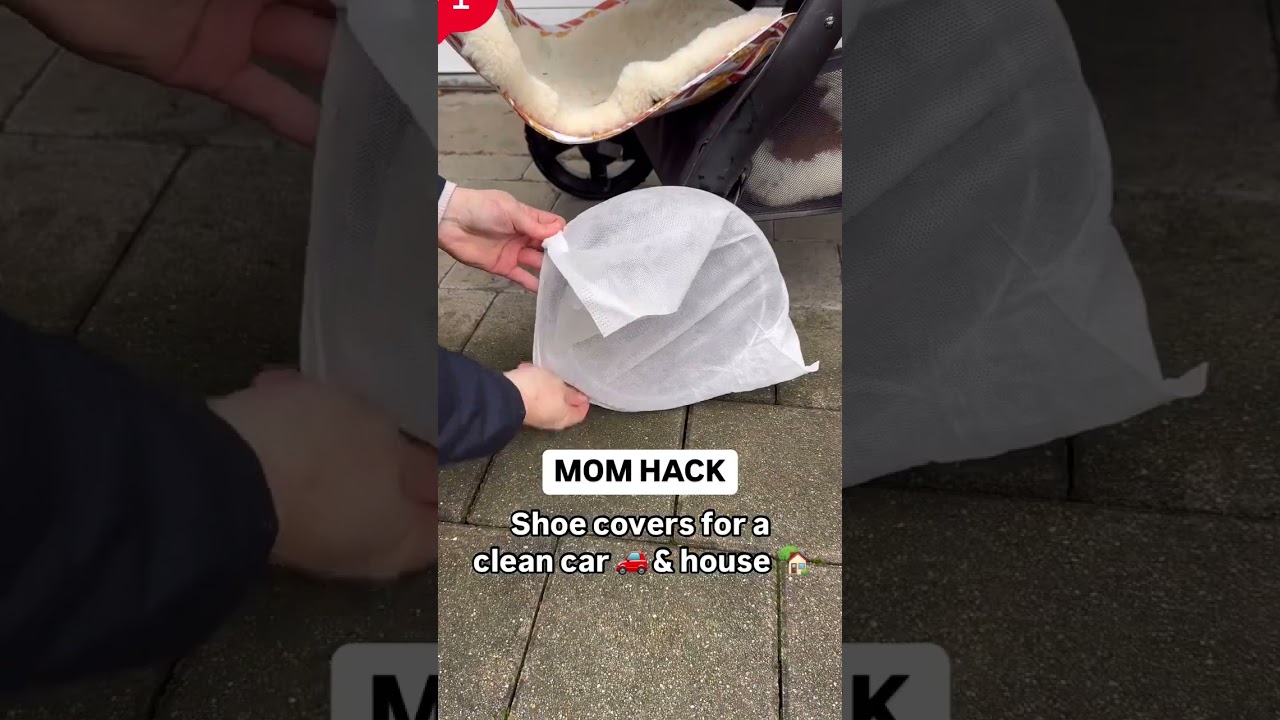 MOM HACK shoe covers for a clean car or house 🚗🏡