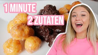 DONUTS in 1 MINUTE mit 2 ZUTATEN!!!! 😳Einfach & schnell Donuts selber machen! PIA