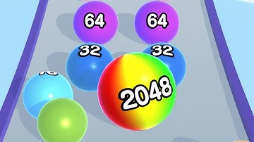 Ball Run 2048 - All Levels Gameplay Android, iOS ( Levels 3680 )