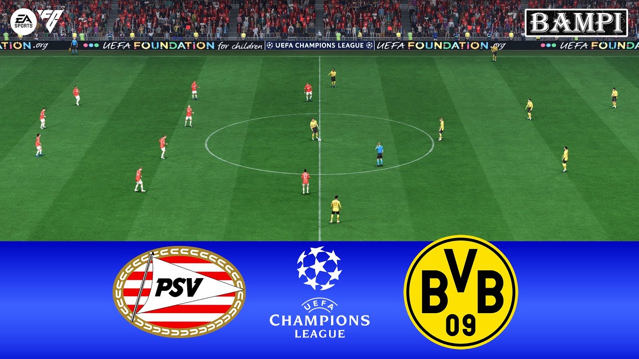 PSV Endhoven vs Borussia Dortmund / UEFA Champions League 23/24 / EA FC ...
