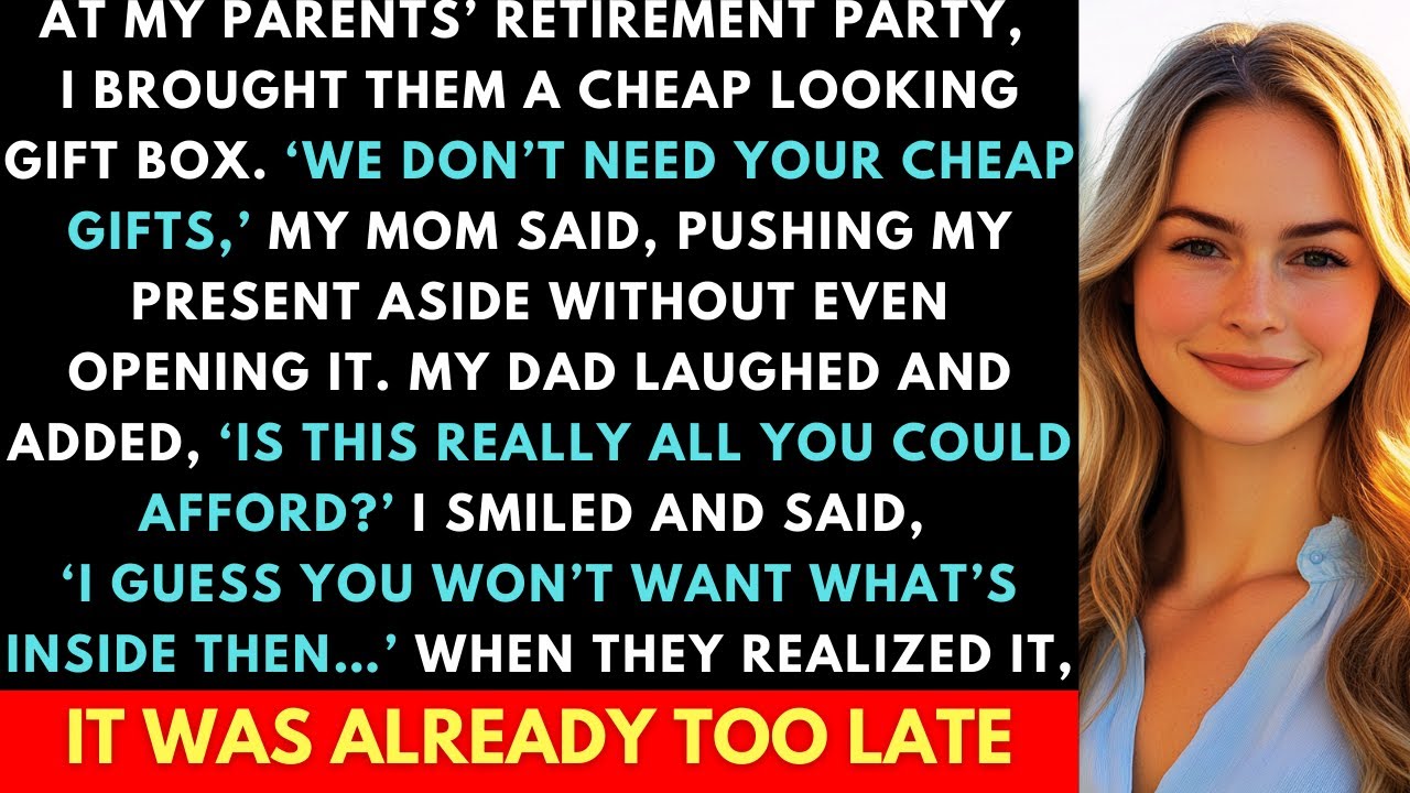 Parents Mocked Me For Bringing Them A Simple Gift Box For Their Retirement. When They Realized...