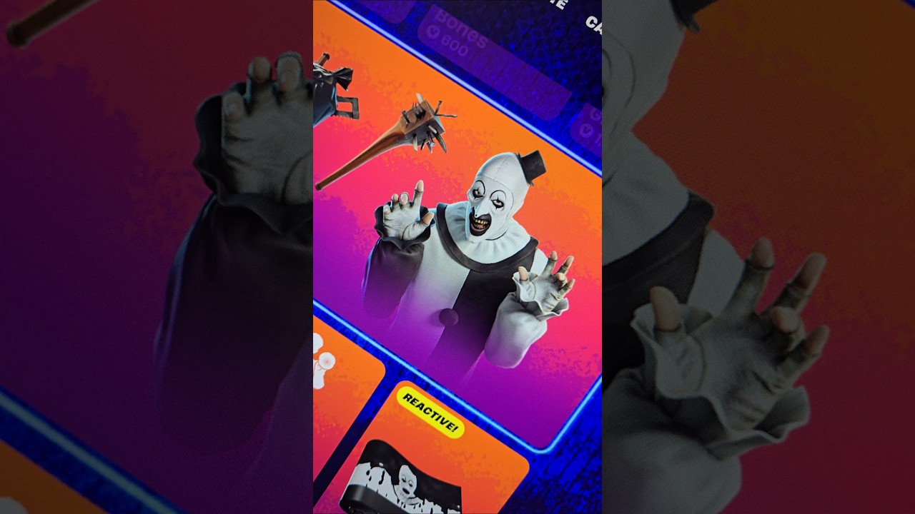 ART THE CLOWN 🤡 FORTNITE ITEM SHOP #fortnite #shorts #halloween #horror #arttheclown #evil #dark #ad
