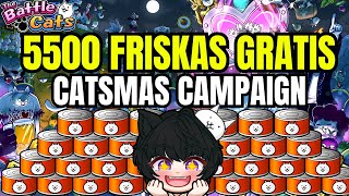 MAS DE 5500 FRISKAS GRATIS EN EVENTO CATSMAS CAMPAING Y MINIJUEGO - THE BATTLE CATS